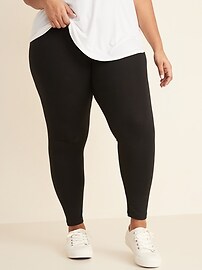 View large product image 3 of 3. High-Waisted Full-Length Plus-Size Leggings 2-Pack