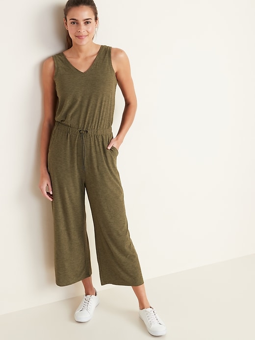 View large product image 1 of 2. Breathe ON V-Neck Wide-Leg Jumpsuit for Women