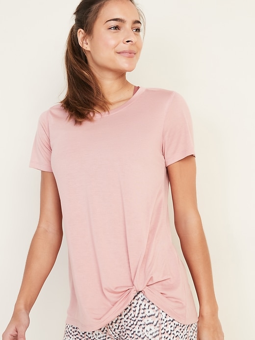 View large product image 1 of 1. UltraLite Twist-Hem Performance Tee for Women
