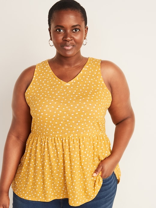 yellow peplum top plus size