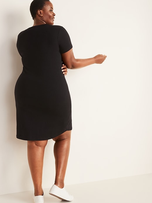 Image number 2 showing, Fitted Plus-Size T-Shirt Dress
