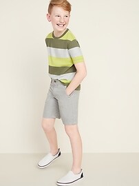 View large product image 3 of 3. Built-In Flex Twill Straight Uniform Shorts For Boys