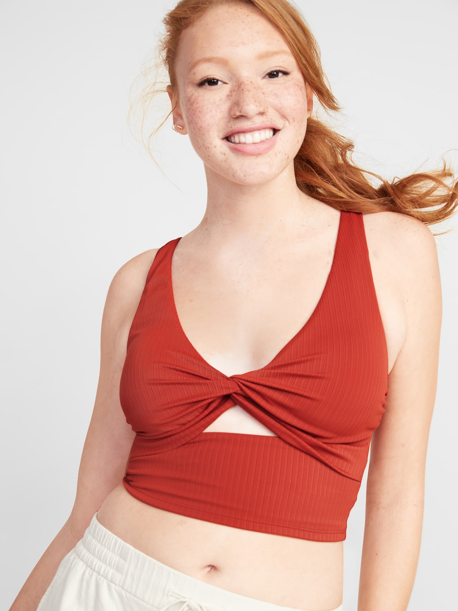 Mesh Tricot Underboob Wrap Top