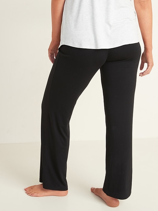 View large product image 2 of 3. Maternity Fold-Over-Waist Jersey Lounge Pants