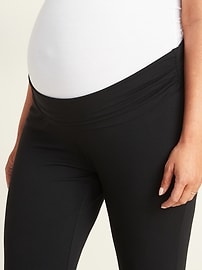 View large product image 3 of 3. Maternity Fold-Over-Waist Jersey Lounge Pants