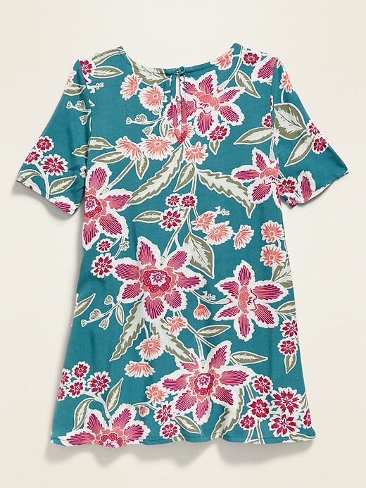 View large product image 2 of 3. Printed Elbow-Sleeve Swing Dress for Toddler Girls
