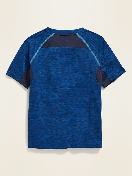 View large product image 2 of 3. Go-Dry Color-Blocked Mesh Performance Tee For Boys