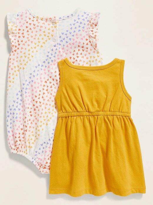 View large product image 2 of 2. Fit & Flare Dress & Bubble One-Piece 2-Pack for Baby
