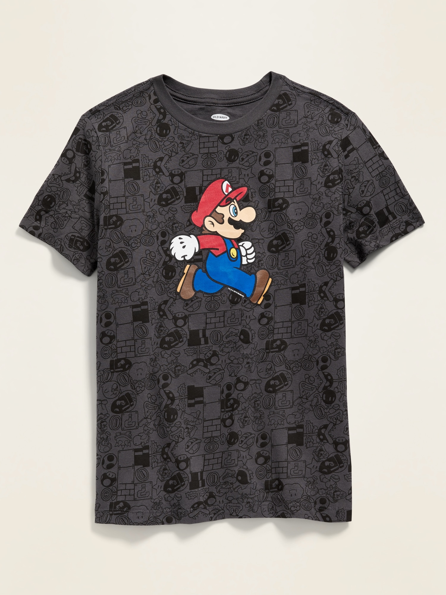 Gender-Neutral Super Mario™ Graphic Printed T-Shirt For Kids