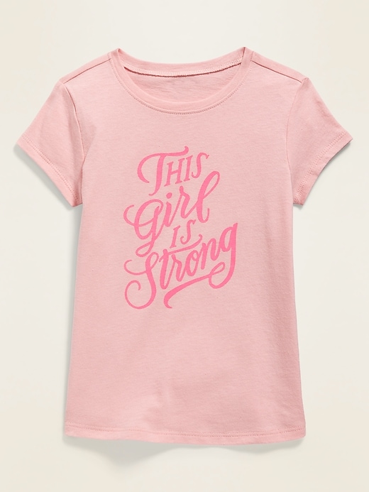View large product image 1 of 2. Graphic Crew-Neck Tee for Toddler Girls