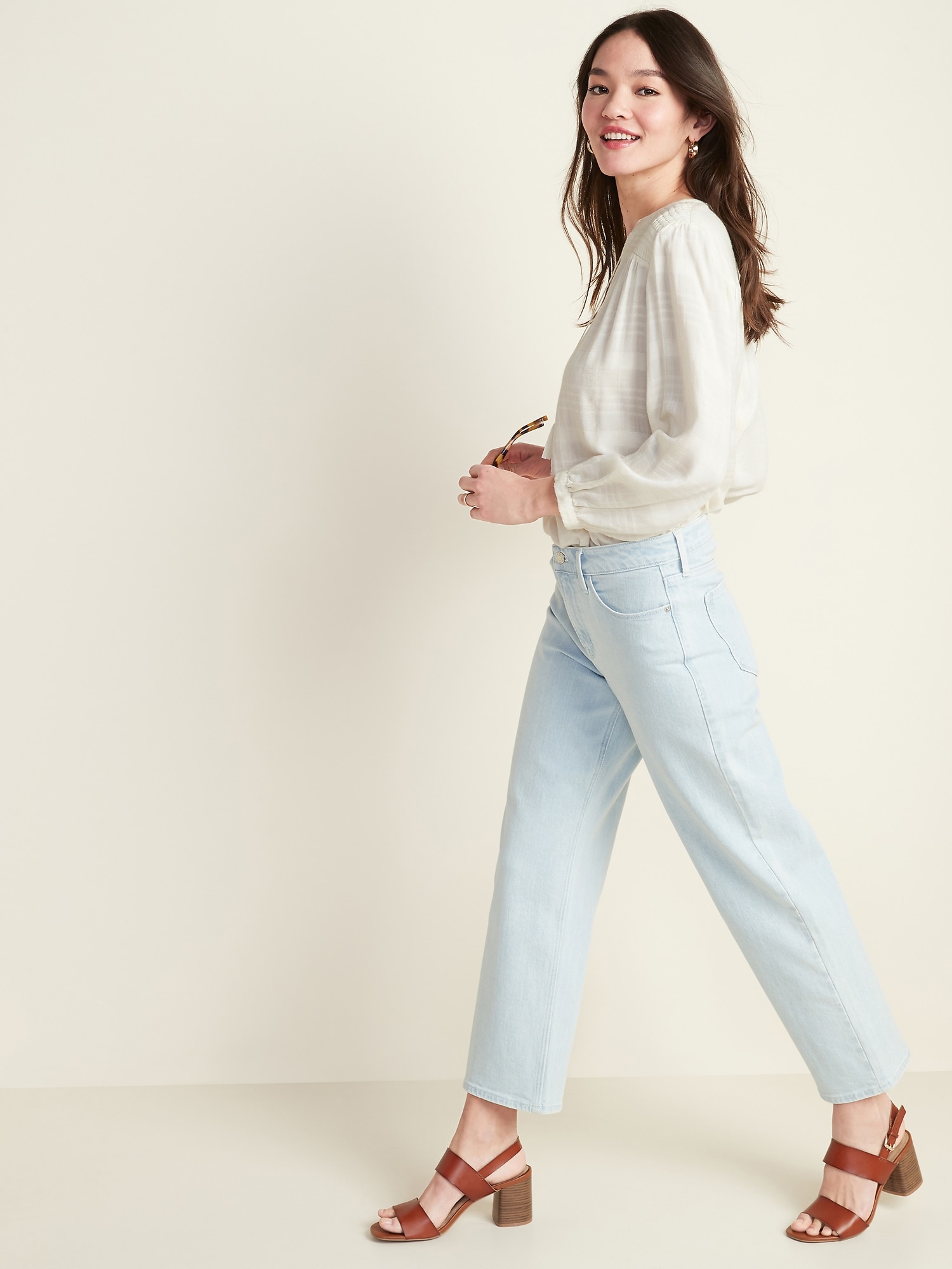 old navy high waisted wide leg jeans