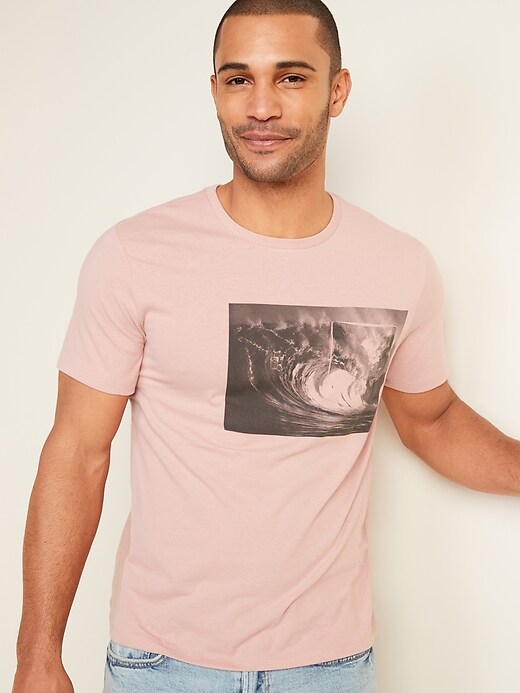 View large product image 1 of 1. Graphic Soft-Washed Chest-Pocket Tee