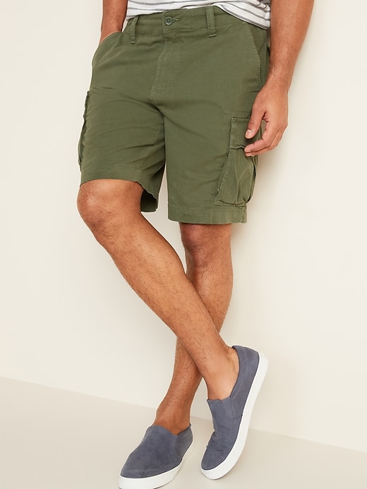 View large product image 1 of 2. Lived-In Straight Cargo Shorts -- 10-inch inseam