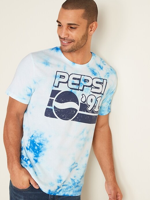 View large product image 1 of 3. Pepsi&#174 Tie-Dyed "'91" Graphic Tee
