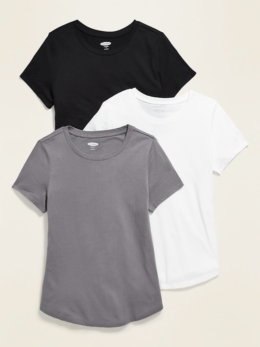 Old Navy EveryWear Crew-Neck T-Shirt 3-Pack for Women. 1