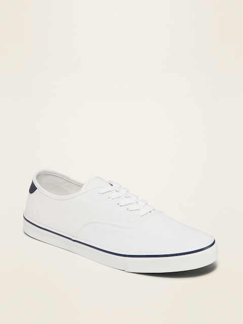 Lace-Up Sneakers - Bright White