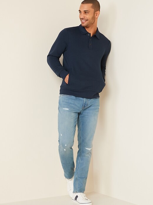 Image number 3 showing, Spread-Collar Long-Sleeve Sweatshirt
