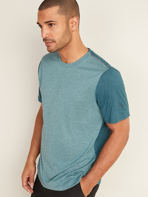 View large product image 1 of 1. Go-Dry Cool Odor-Control Color-Blocked Core Tee