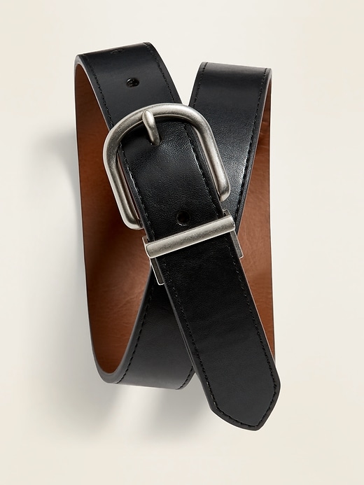 View large product image 1 of 1. Faux-Leather Reversible Belt For Boys