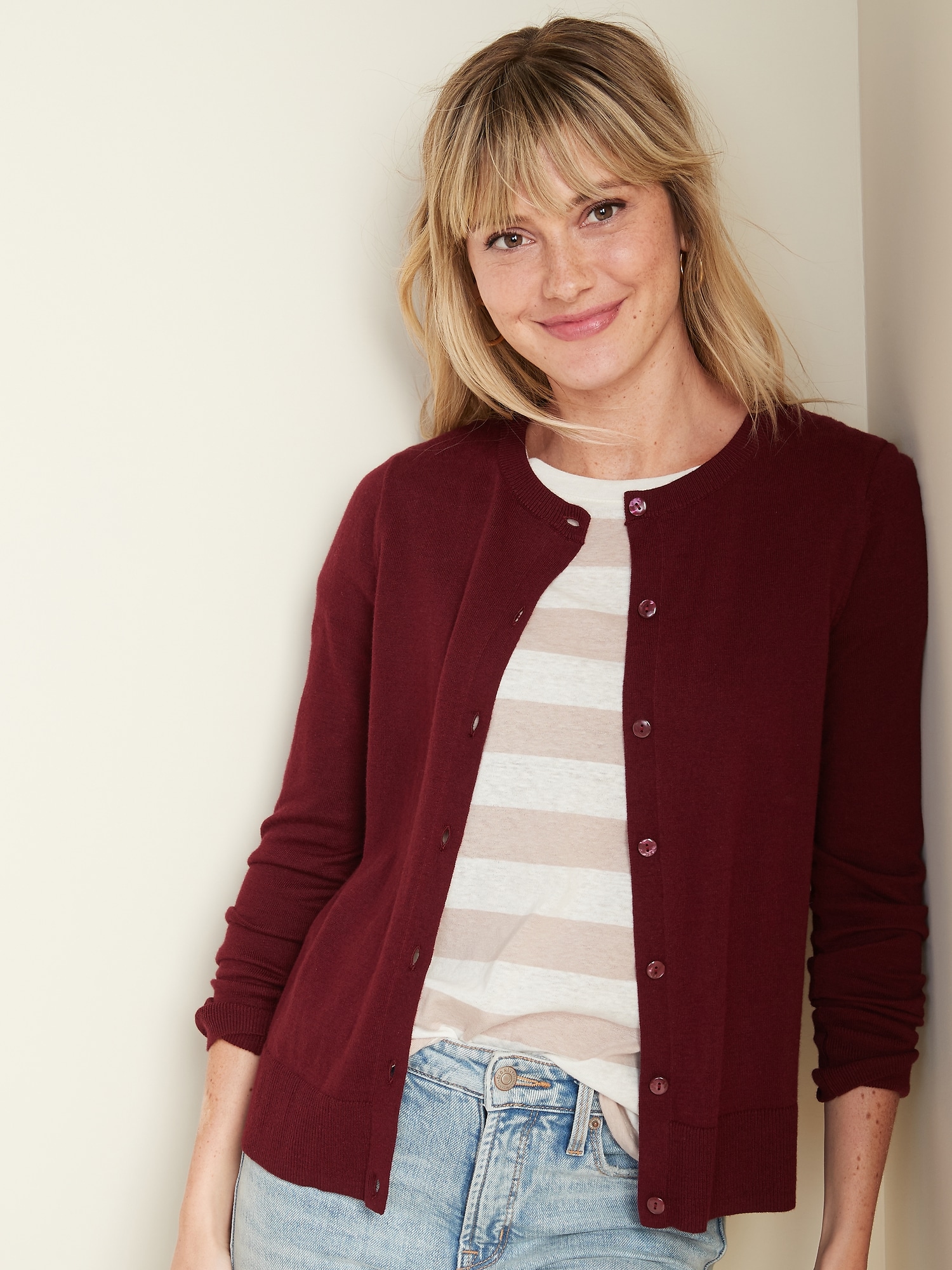 Old navy 2025 burgundy cardigan