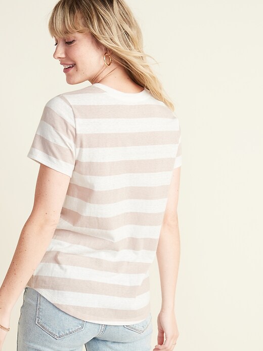 View large product image 2 of 3. EveryWear Striped Crew-Neck Tee for Women