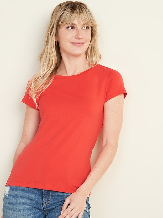 Old Navy Slim-Fit Crew-Neck Tee for Women. 1