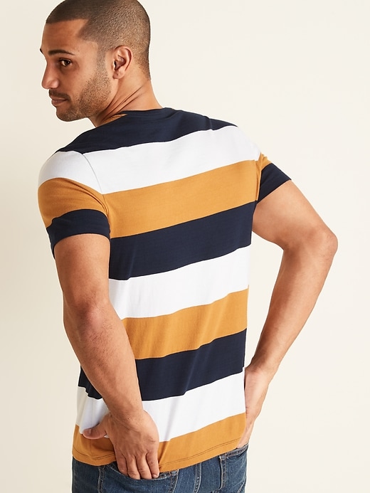 View large product image 2 of 3. Soft-Washed Bold-Stripe Crew-Neck Tee