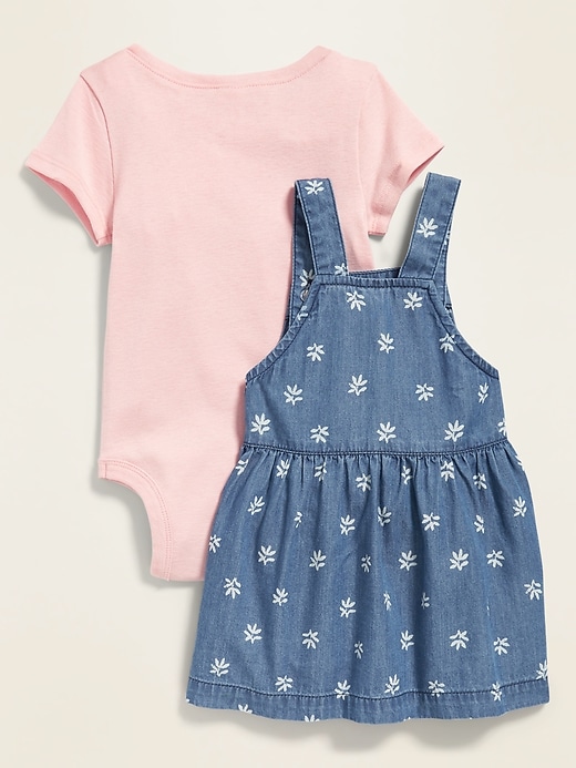 View large product image 2 of 2. Printed Chambray Skirtall & Bodysuit Set for Baby