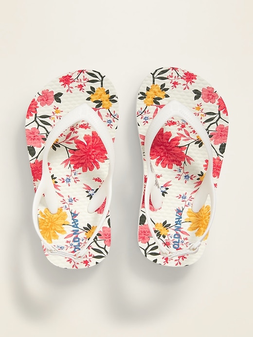 View large product image 1 of 1. Printed Flip-Flops for Toddler Girls