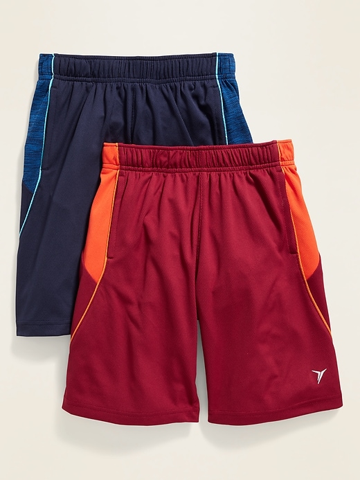 View large product image 1 of 1. Go-Dry Color-Blocked Mesh Shorts 2-Pack For Boys