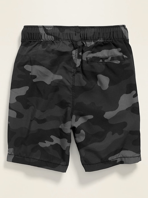 View large product image 2 of 2. Functional Drawstring Camo Dry-Quick Jogger Shorts for Toddler Boys