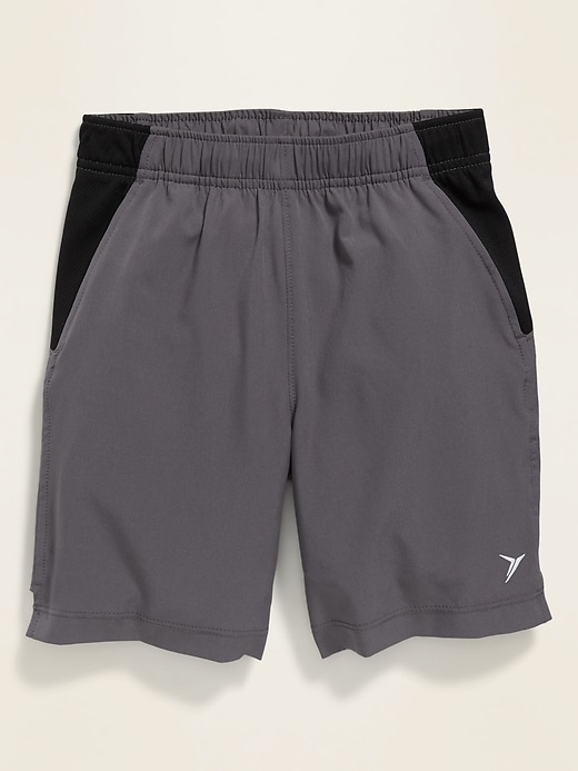 View large product image 1 of 1. Color-Blocked 4-Way-Stretch Run Shorts For Boys