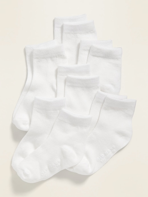 View large product image 1 of 1. Unisex 6-Pack Crew Socks for Toddler & Baby