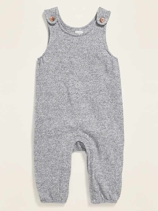 View large product image 1 of 1. Unisex Cozy Plush-Knit Overalls for Baby