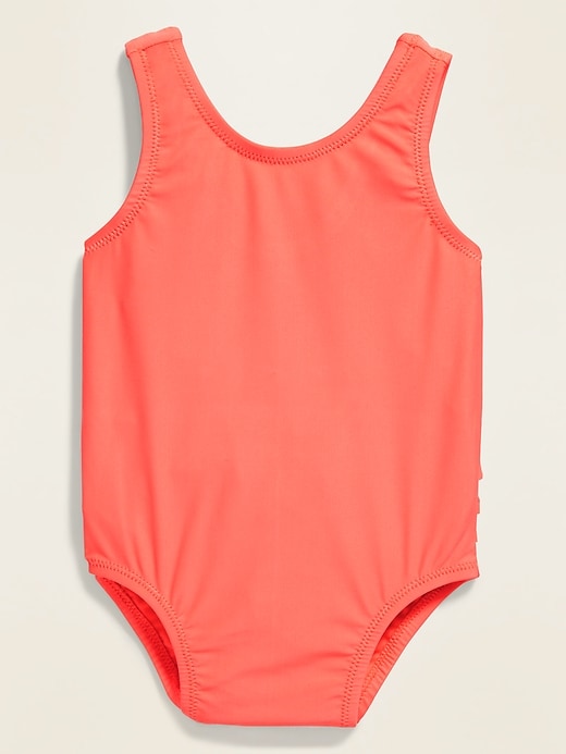 View large product image 1 of 1. Ruffle-Trim Swimsuit for Baby