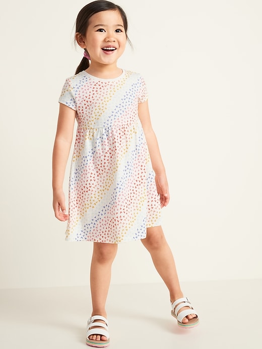 Old Navy Printed Fit & Flare Dress for Toddler Girls. 1