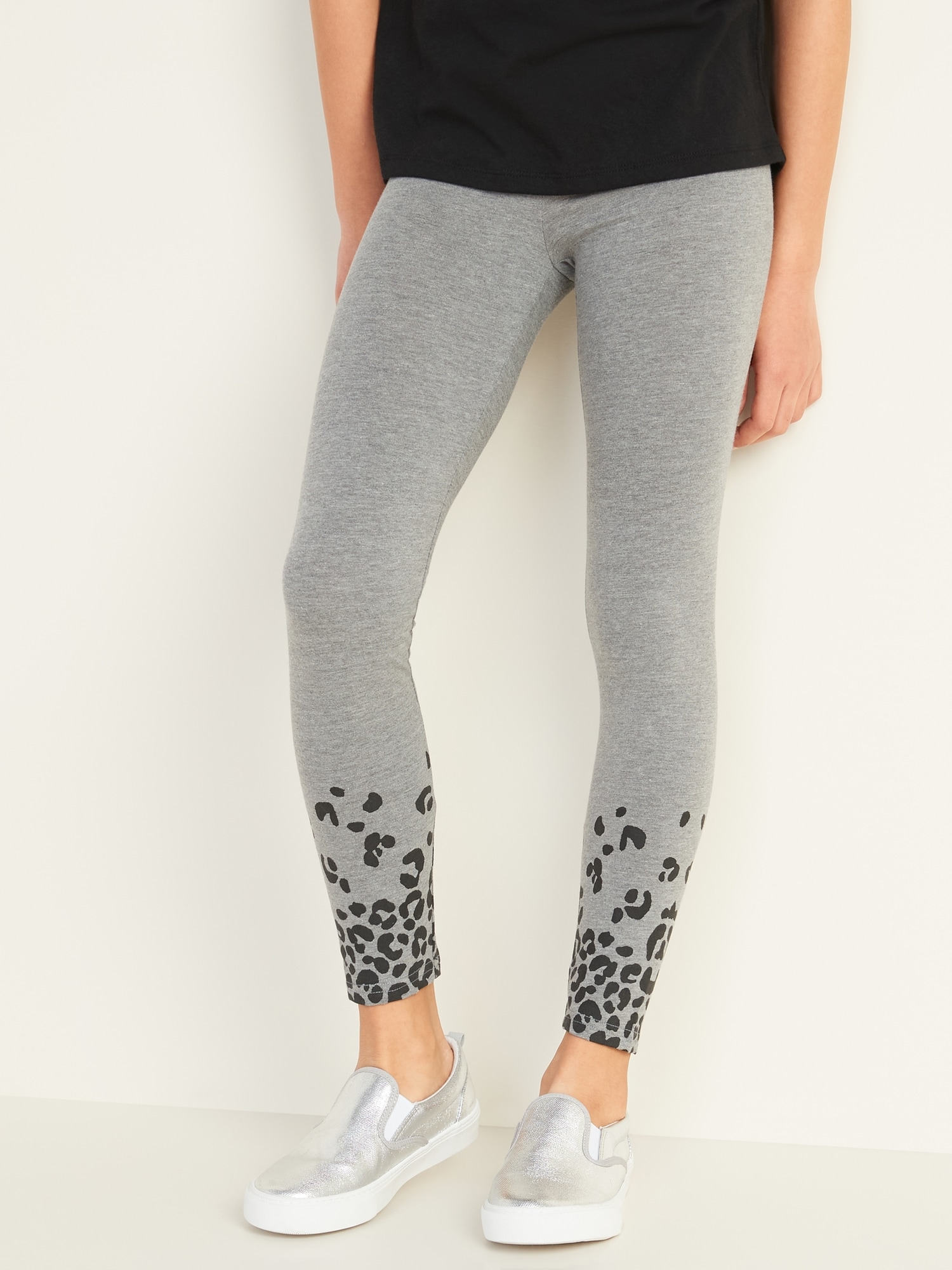 Old Navy Leopard Print Gray Leggings Size M (Tall) - 33% off | ThredUp