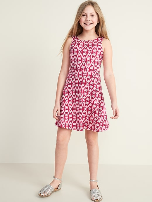 View large product image 2 of 2. Sleeveless Jersey Fit & Flare Dress 2-Pack for Girls