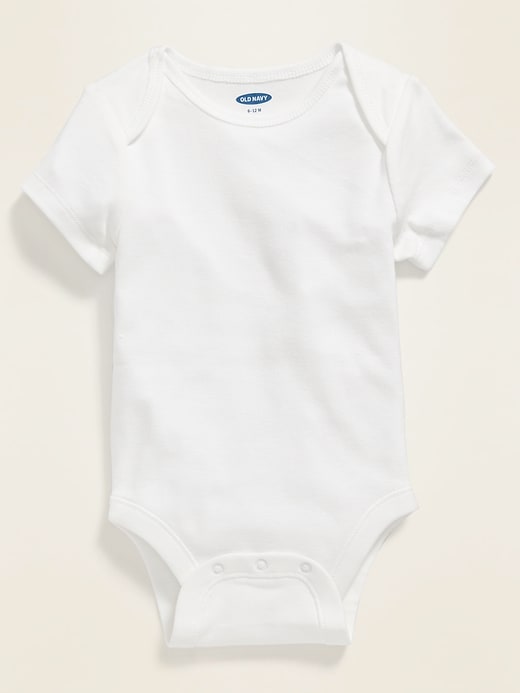 View large product image 1 of 2. Unisex Short-Sleeve Bodysuit for Baby