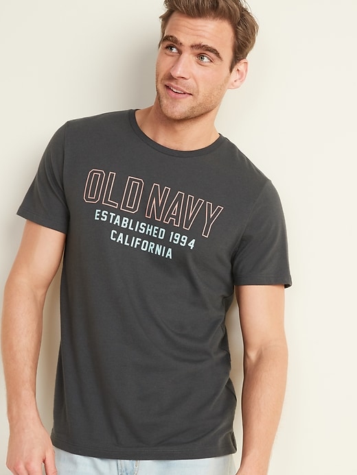 Soft-Washed Logo-Graphic Tee for Men | Old Navy