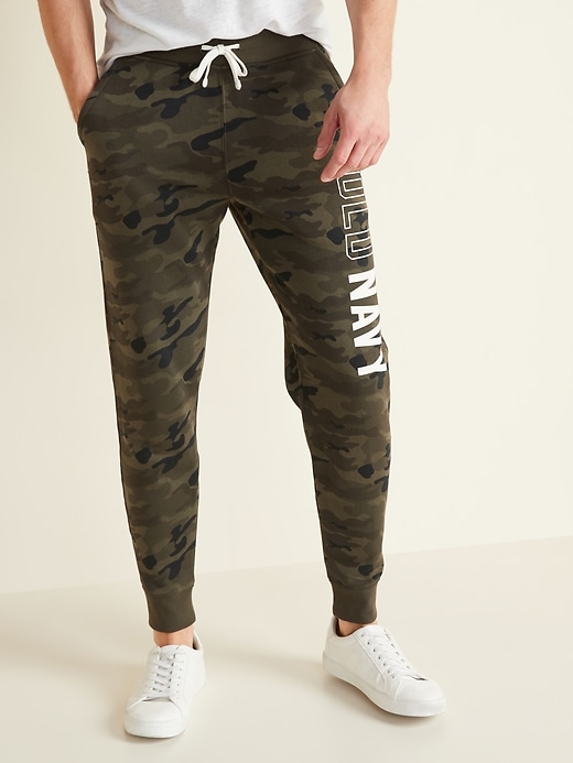 View large product image 1 of 2. Logo-Graphic Camo Joggers