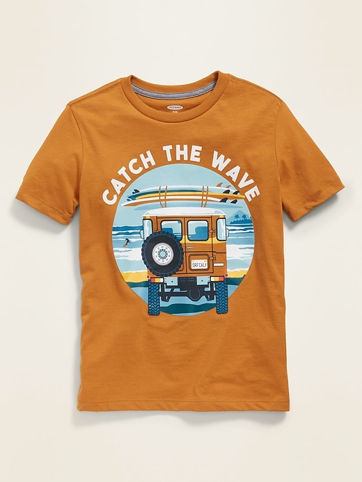 View large product image 1 of 1. Gender-Neutral Graphic Crew-Neck Tee For Kids