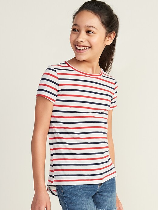 Softest Printed Hi-lo Hem Tee For Girls 