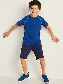 View large product image 3 of 3. Go-Dry Color-Blocked Mesh Performance Tee For Boys