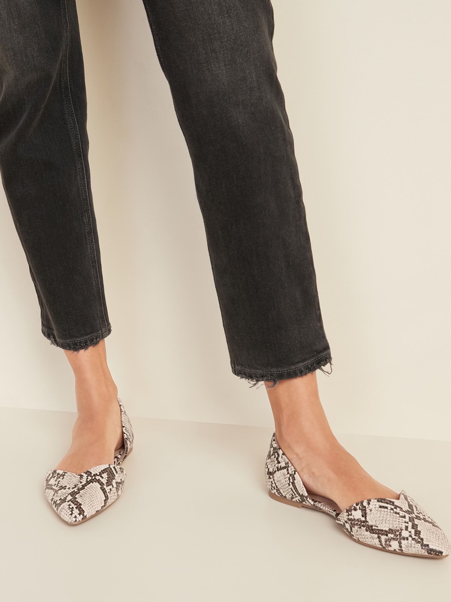 gap snakeskin mules