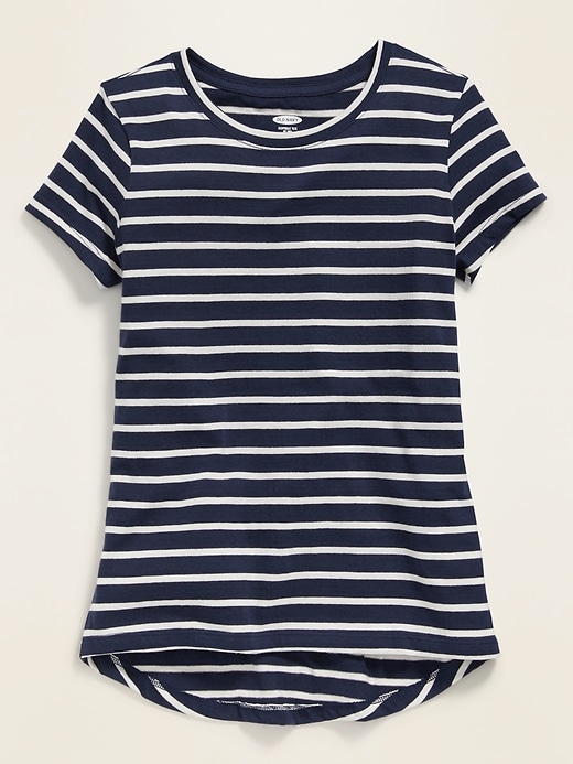 View large product image 1 of 1. Softest Printed Hi-Lo Hem Tee for Girls