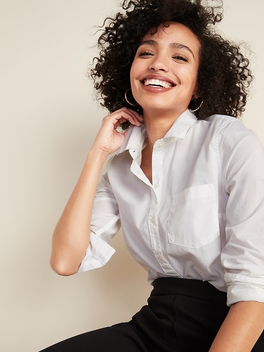Image number 4 showing, Relaxed Classic Clean-Slate Shirt for Women