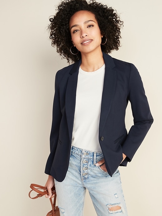 Image number 1 showing, Classic Ponte-Knit Blazer for Women
