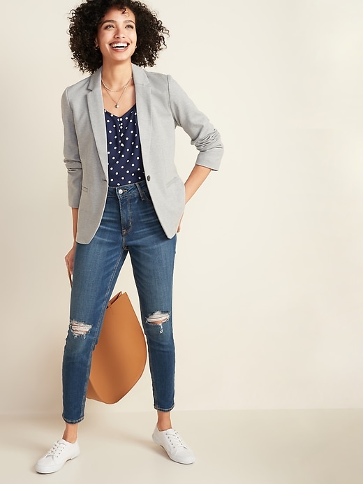 Image number 3 showing, Classic Ponte-Knit Blazer for Women