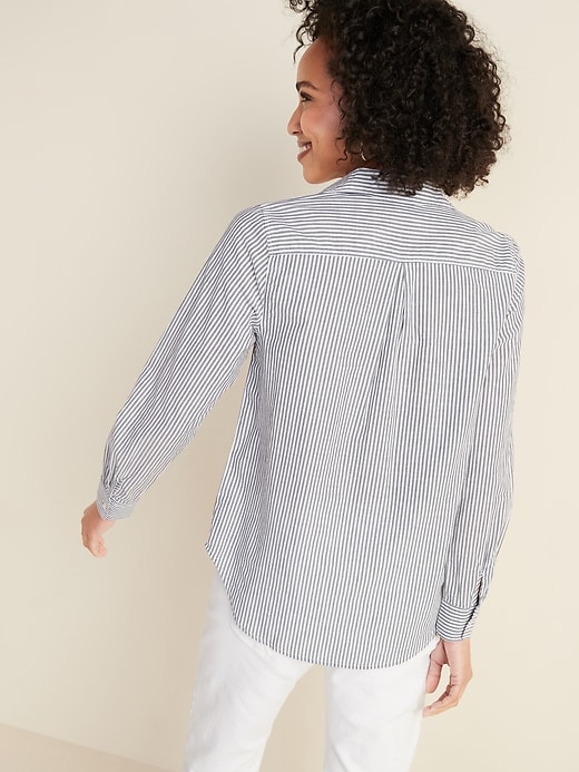 Image number 2 showing, Classic Button-Front Shirt for Women